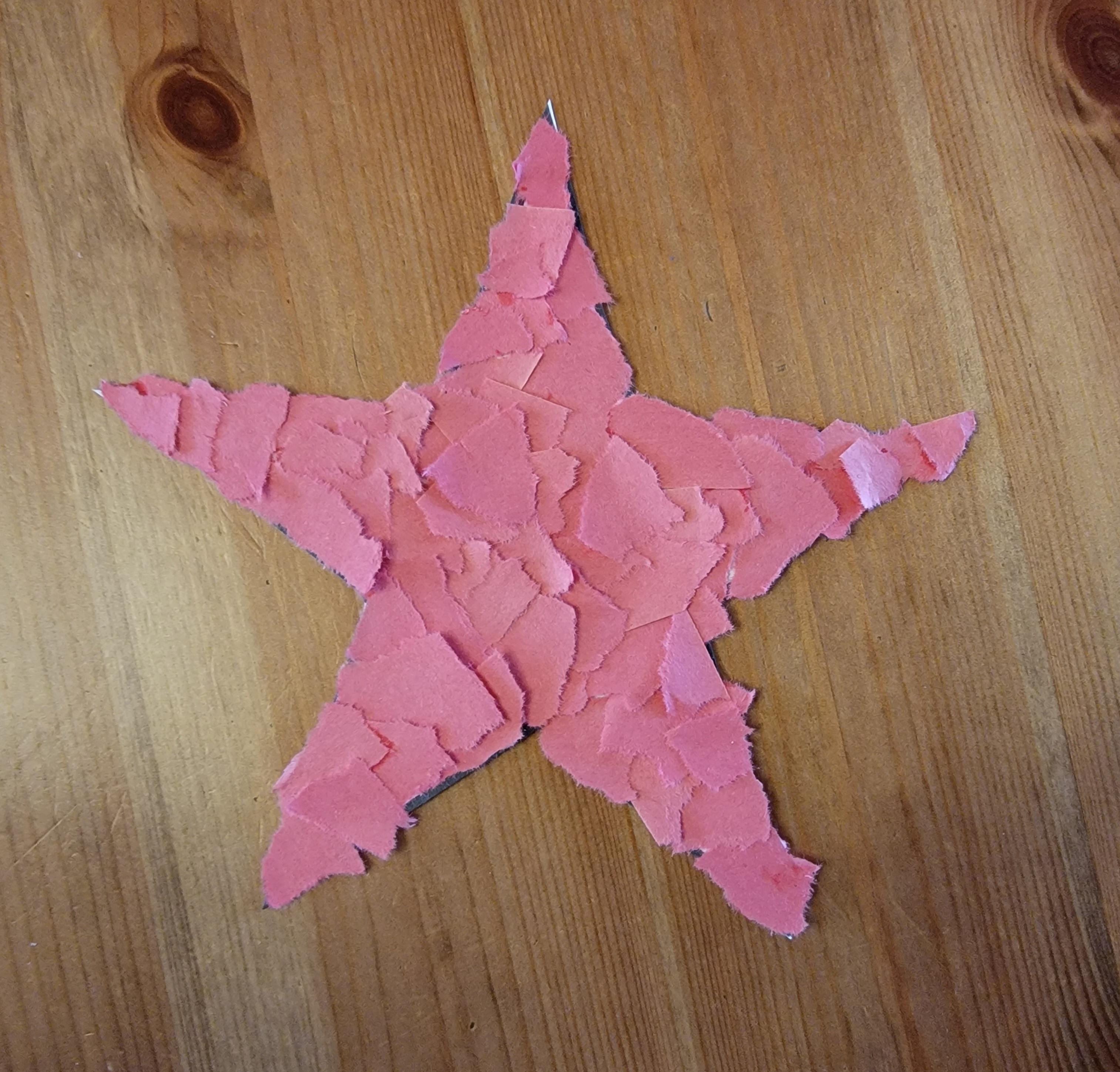 Red construction paper star