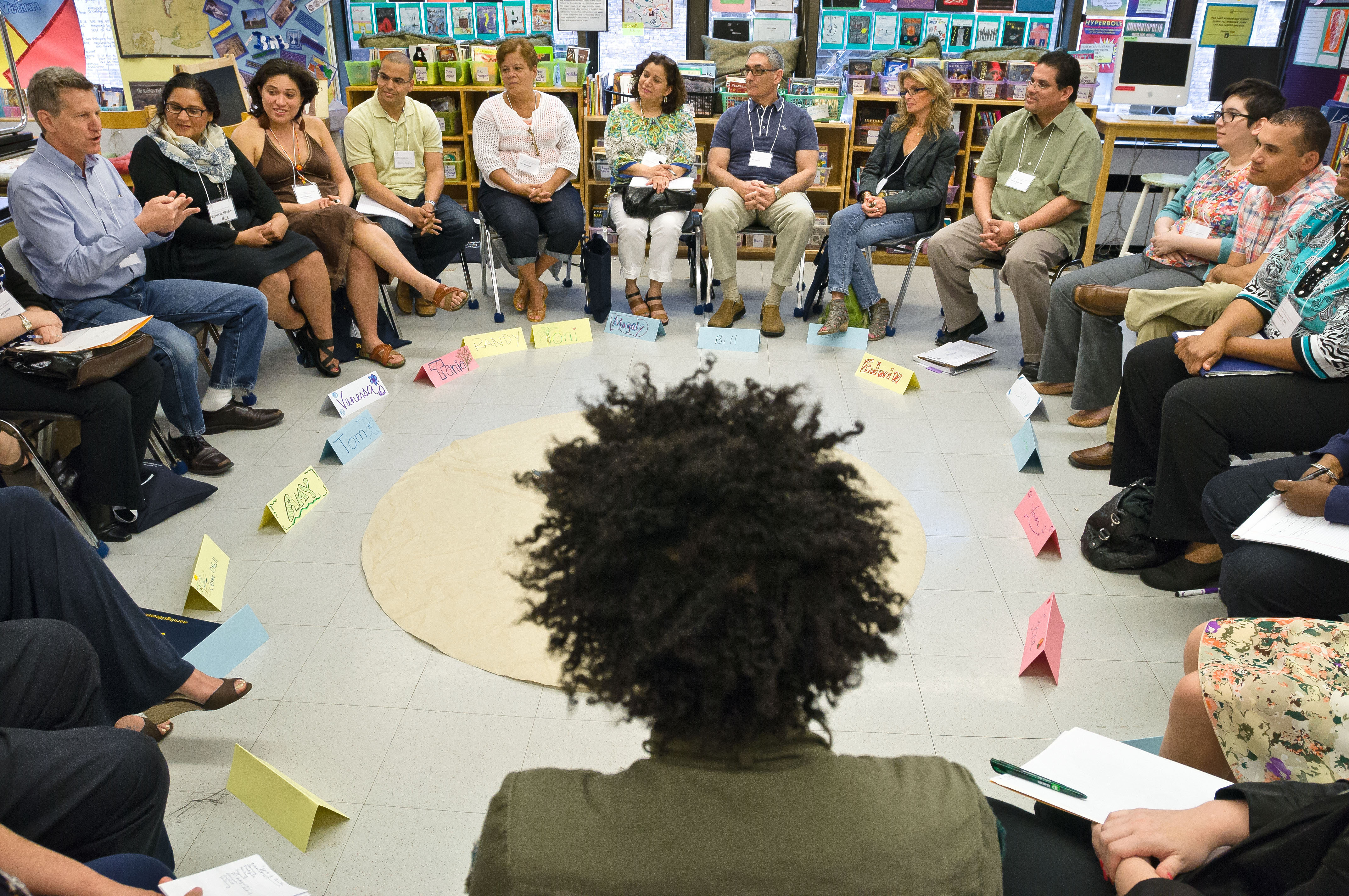 people sitting in a circle