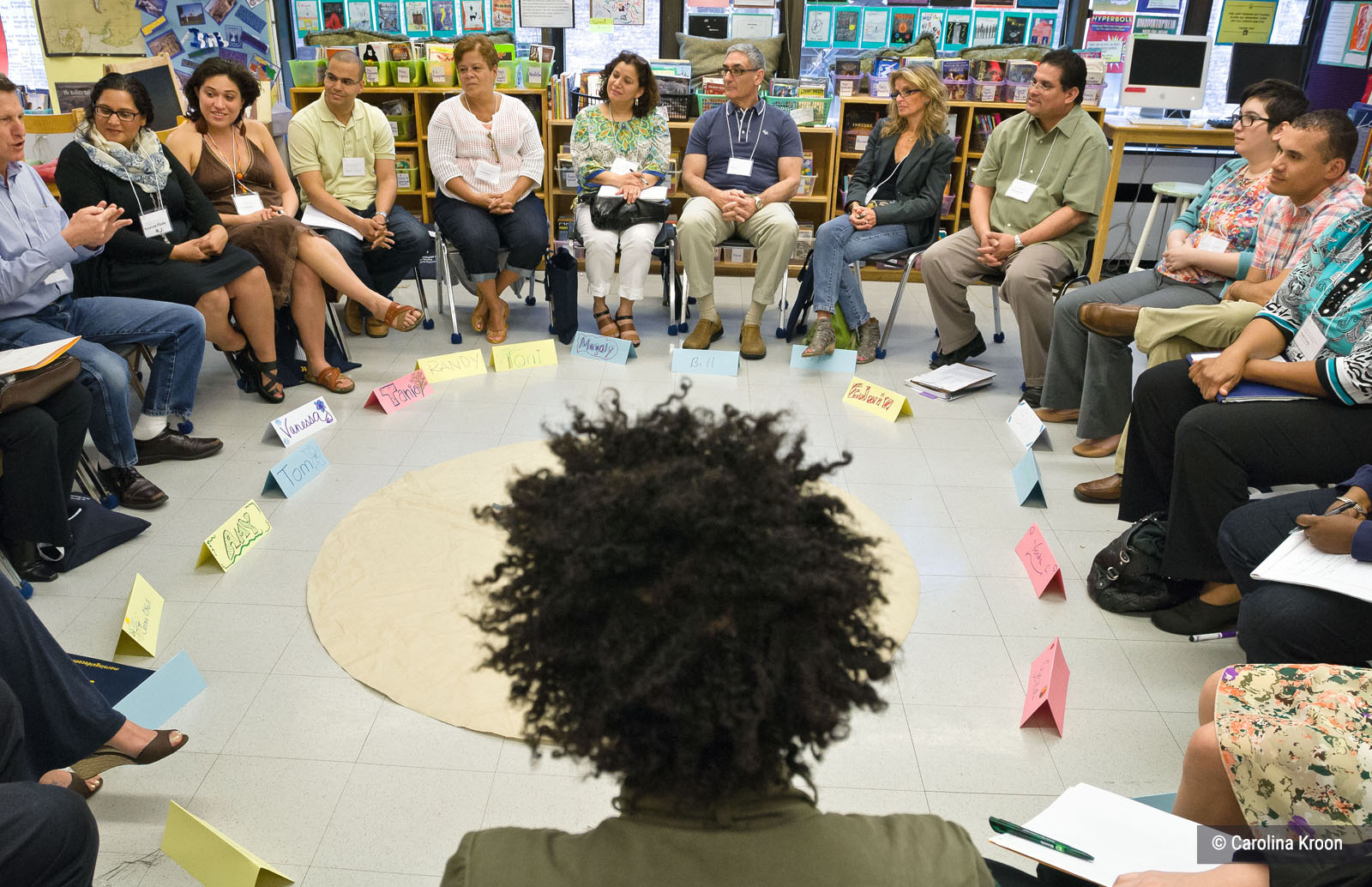 Educators in a circles workshop