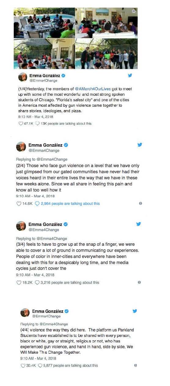 Emma Gonzalez tweets