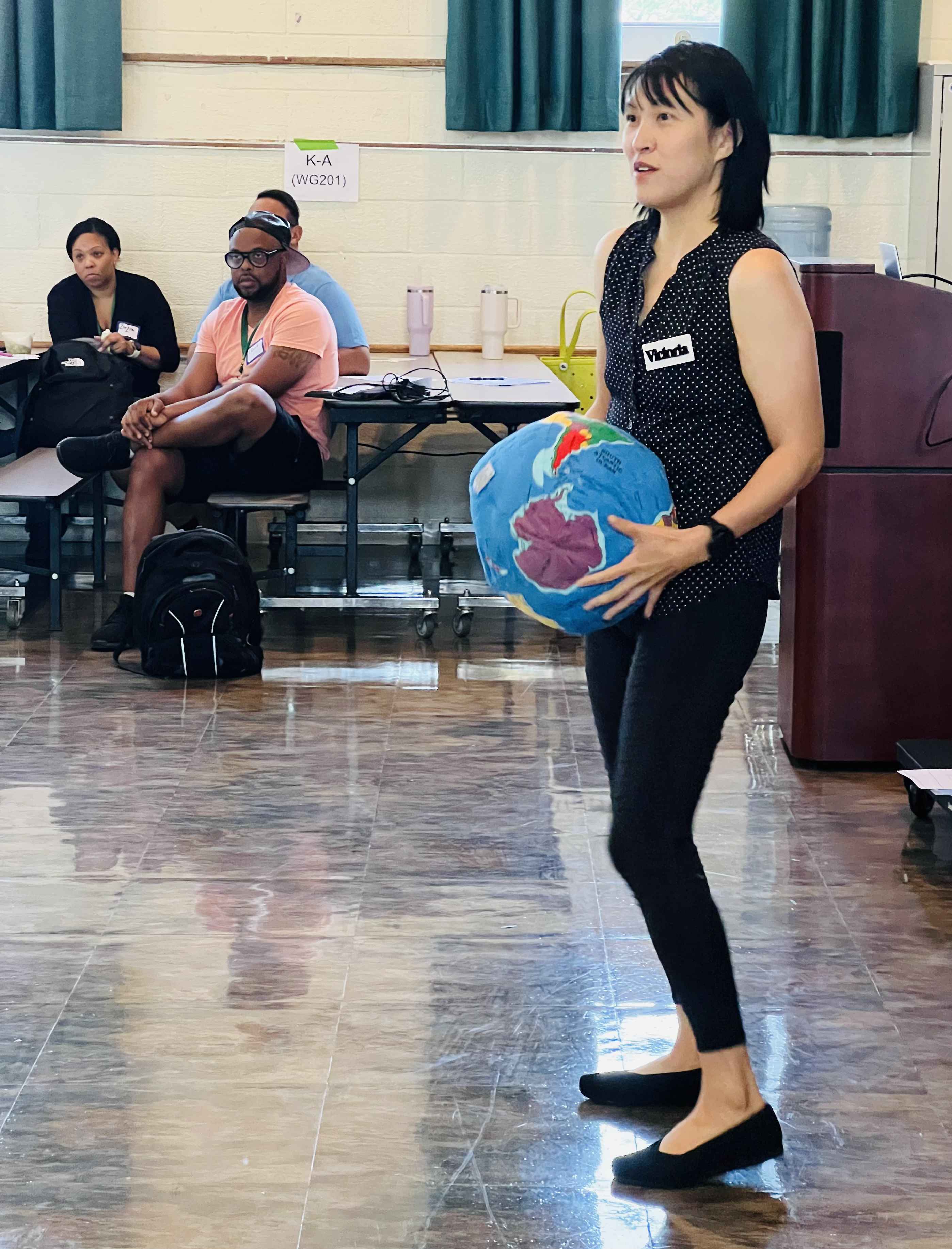 Victoria in a training