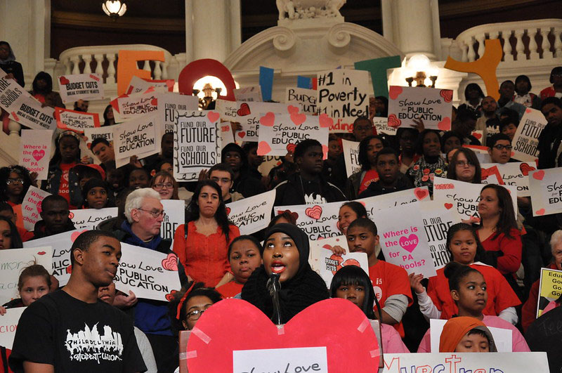 Students at Rally