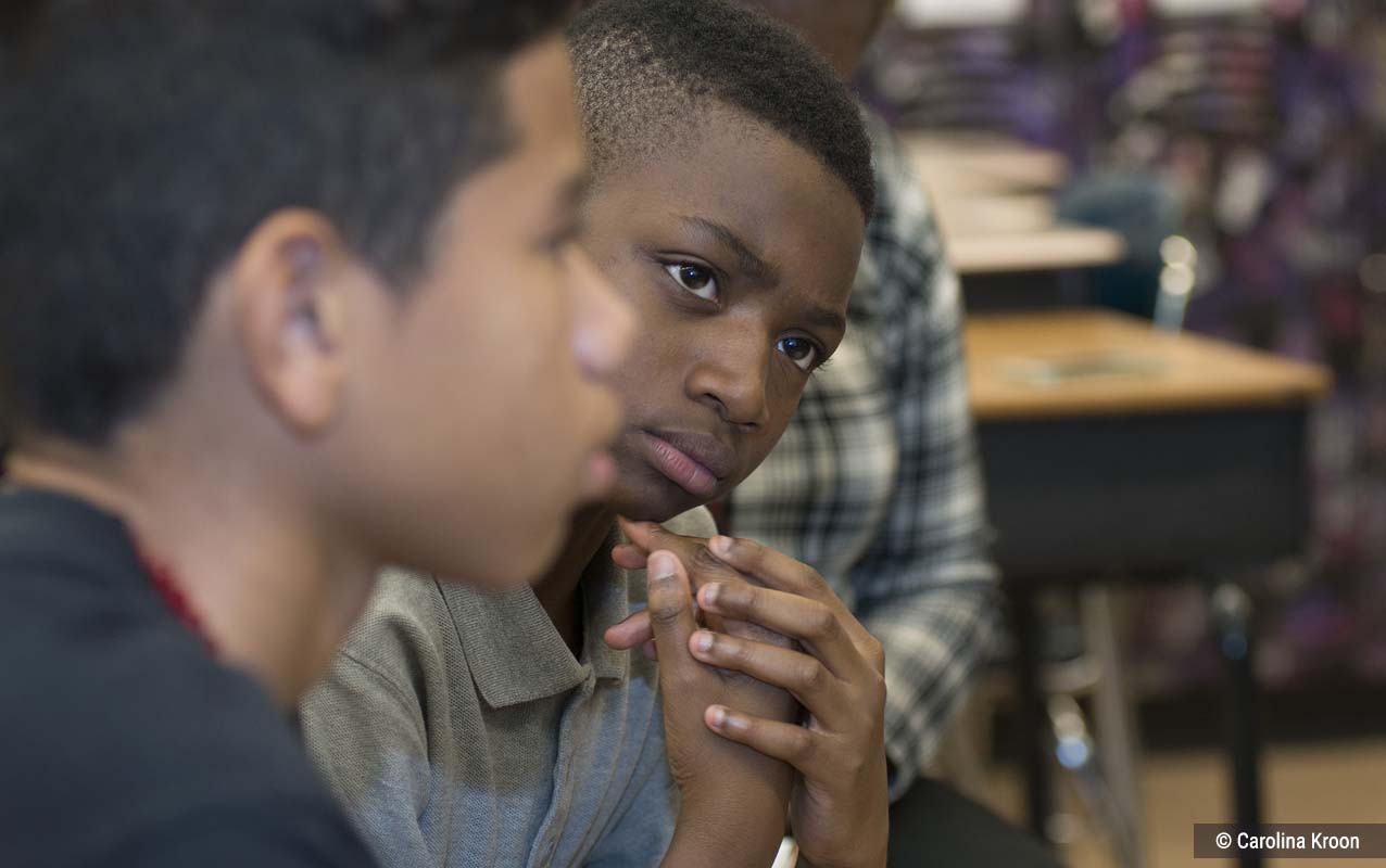 Students participating in a C Squad circle